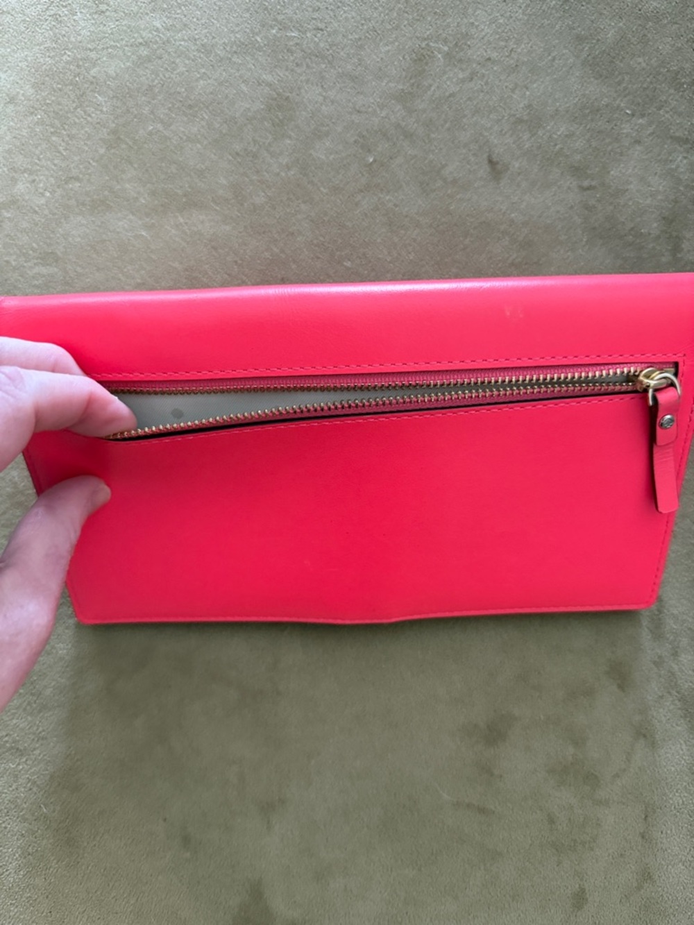 Kate Spade Anything to Declare? Leather Travel Passport Wallet Bright Pink Gift - Picture 4 of 6